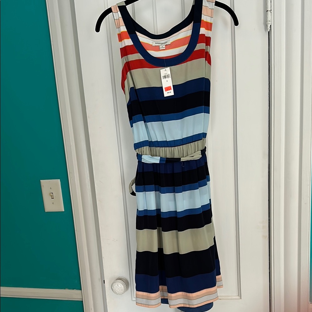 Banana Republic Factory Blue Scoop Neck Mini Sundress
